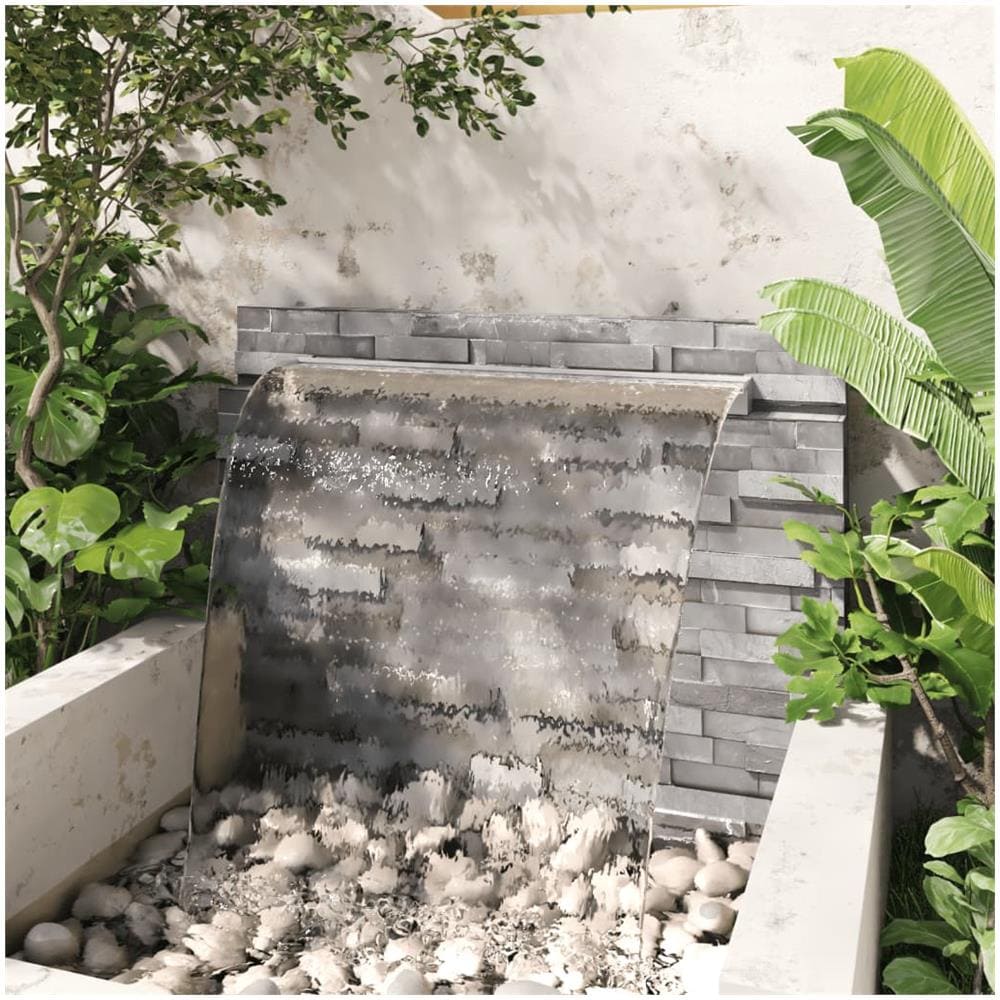 Fontana A Cascata Per Piscina Rettangolare Acciaio Inox 110 Cm - Foto 1