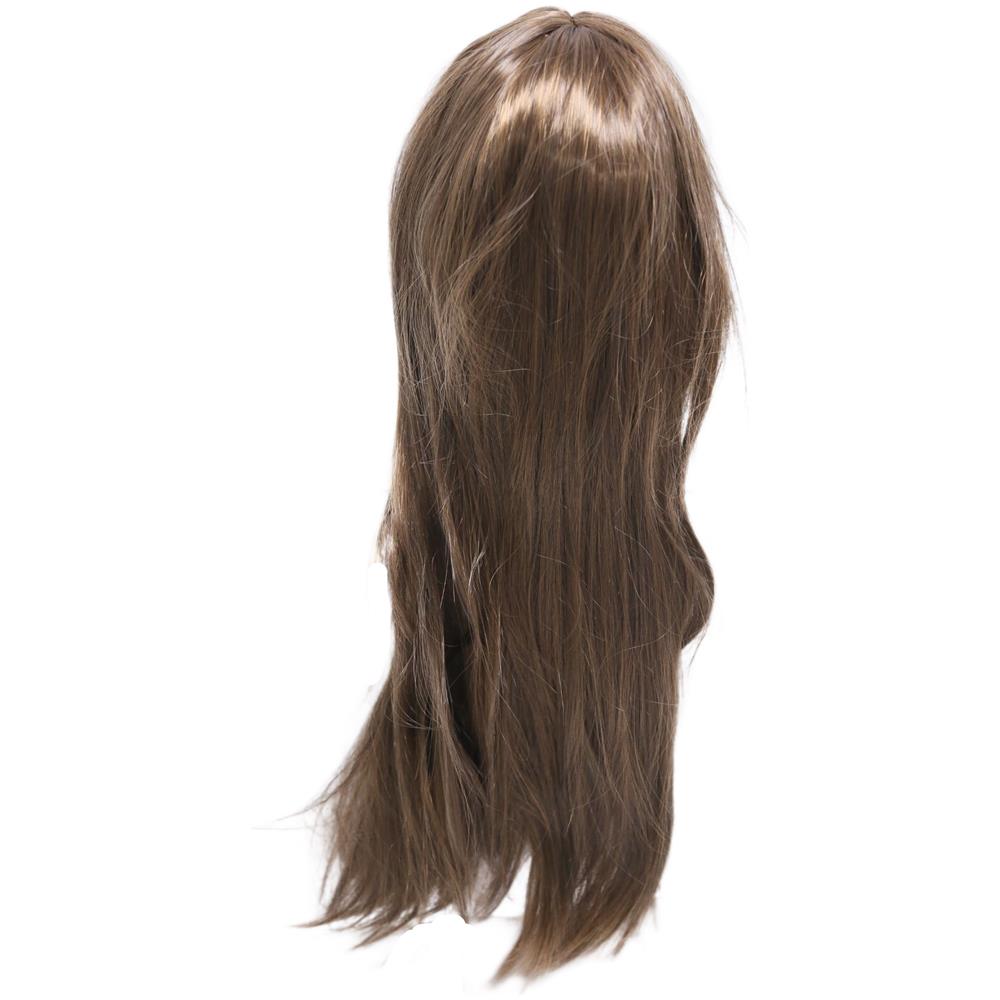 Parrucca Lunga E Liscia Da Donna Sintetica Castano Chiaro 65 Cm - Foto 1