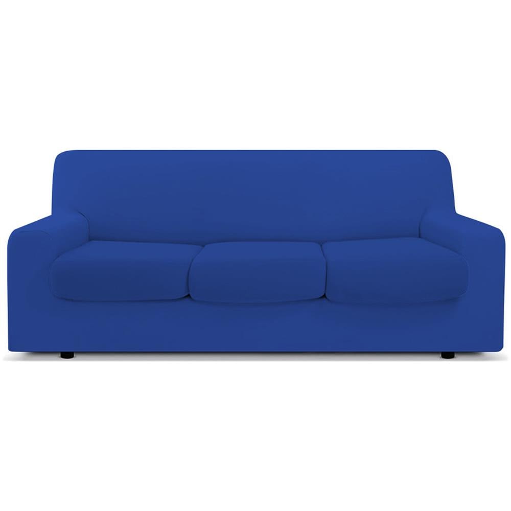 Copridivano Antimacchia Elasticizzato Protettivo Impermeabile Genius Tinta Unita 3 Posti Blu 1002 - Foto 1