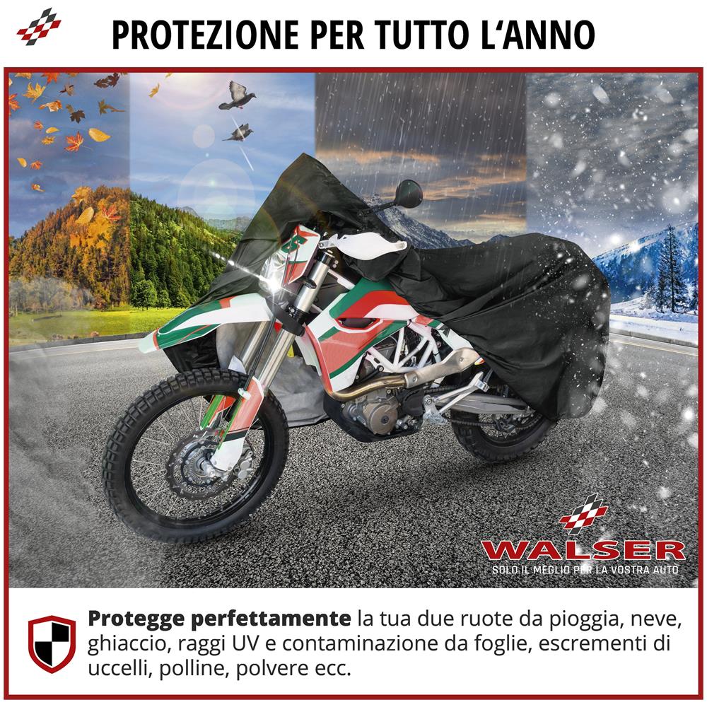 Garage Per Motociclette Enduro Dimensioni Xl Pvc - 255 X 110 X 135 Cm Nero - Foto 2