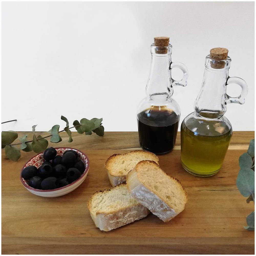 Set 2 Bottiglie di Vetro con Tappo di Sughero Capacit? 250ml Design Tradizionale - Foto 2