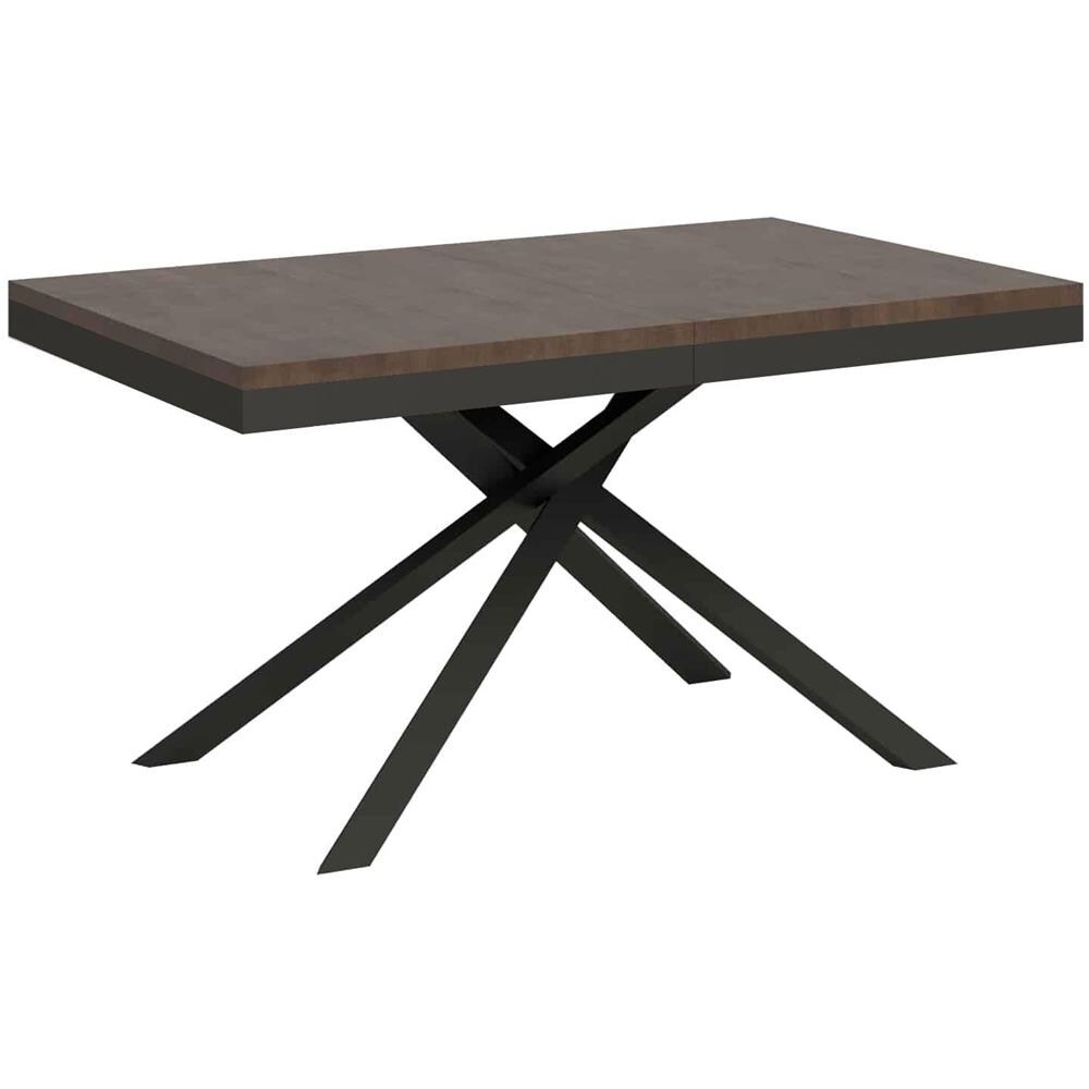 Tavolo allungabile 90x160/264 cm Karida Evolution noce telaio antracite - Foto 1