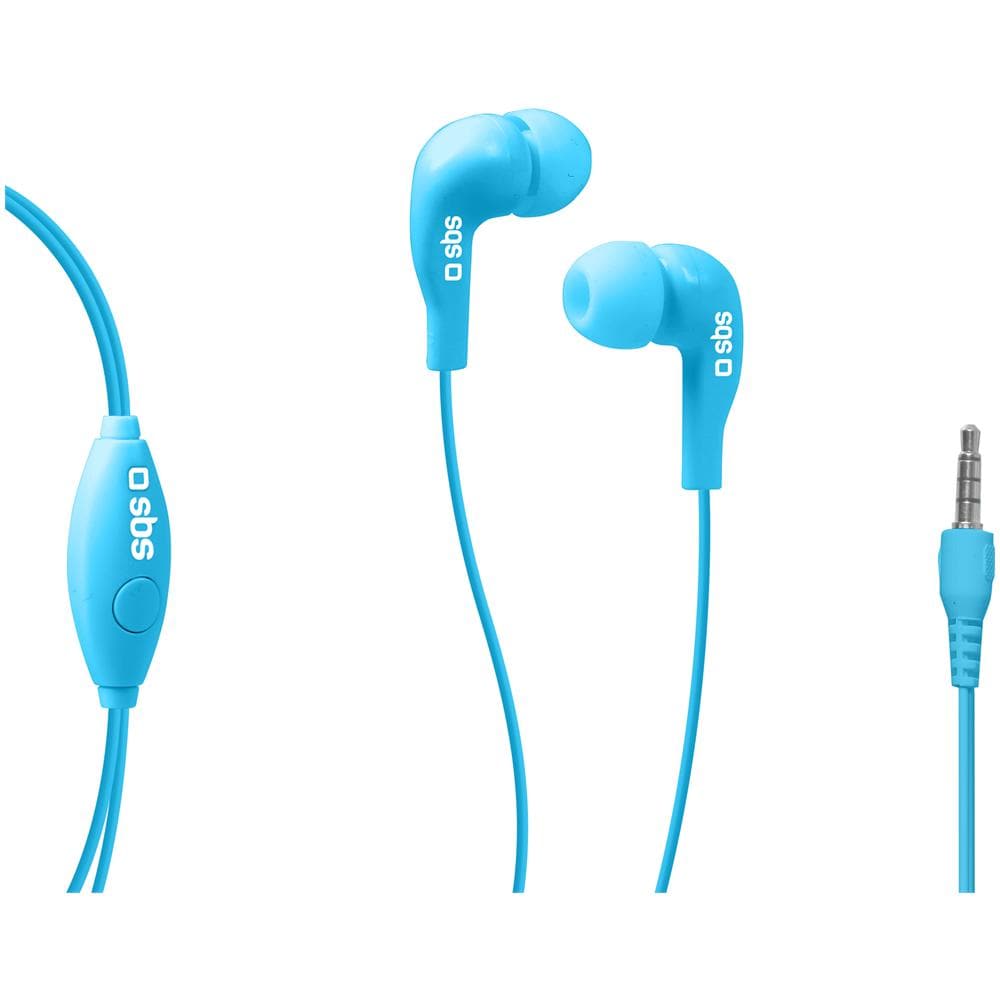 Auricolare In-ear Con Tasto Alla Risposta, Jack 3,5 Mm, Colore Azzurro - Foto 2