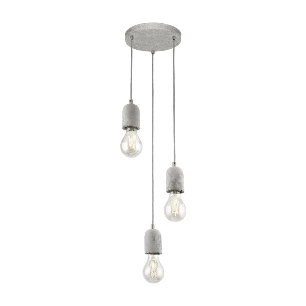 Lampada A Sospensione Silvares 3x60 W Grigio 95523 - Foto 1