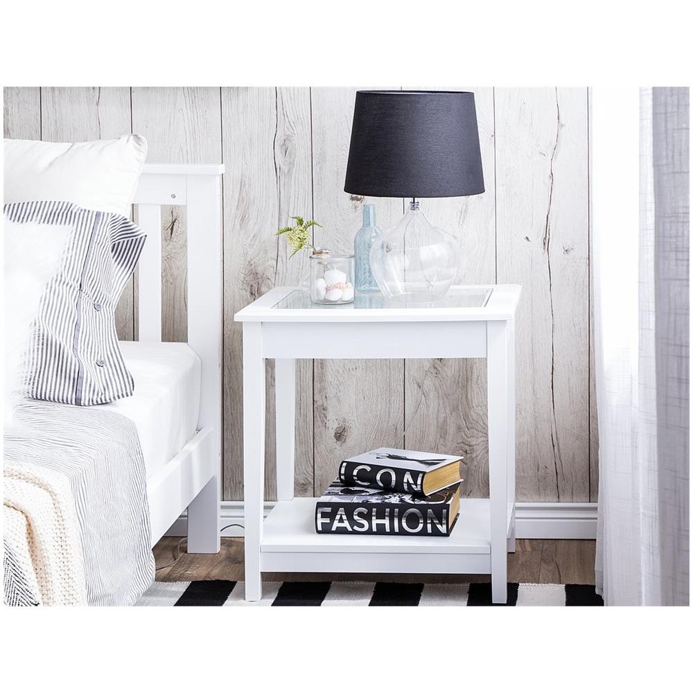 Tavolino Con Piano In Vetro Bianco Attu - Foto 1