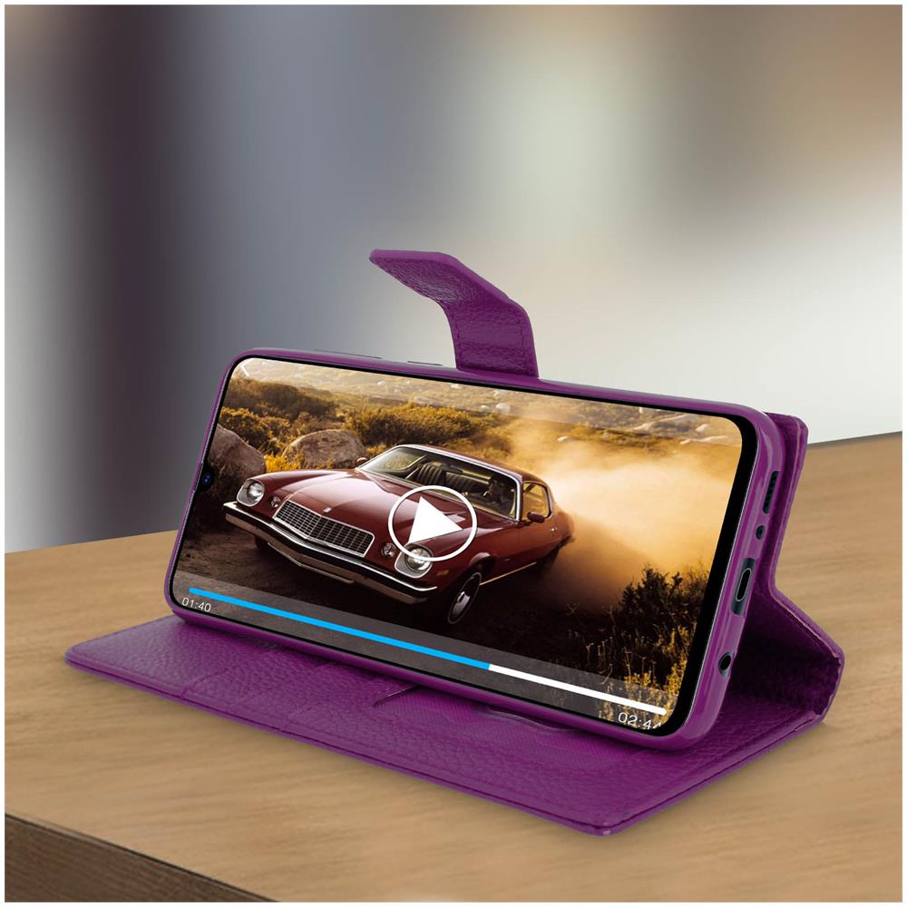Custodia Galaxy A70 Portafoglio Supporto Video Cover Soft Touch - Viola - Foto 2