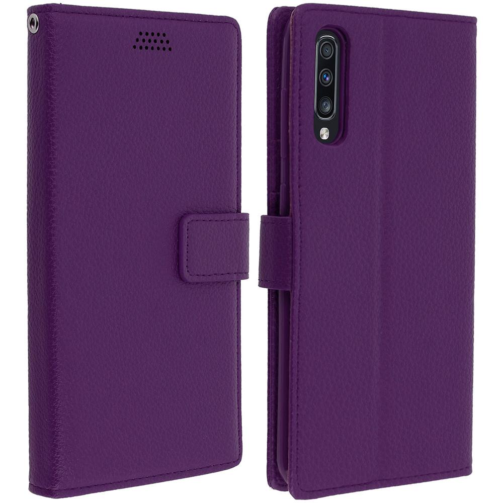 Custodia Galaxy A70 Portafoglio Supporto Video Cover Soft Touch - Viola - Foto 1