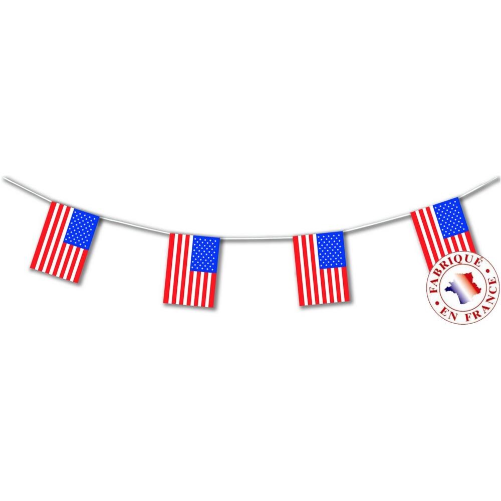 Ghirlanda Bandierine Usa In Plastica - Foto 1