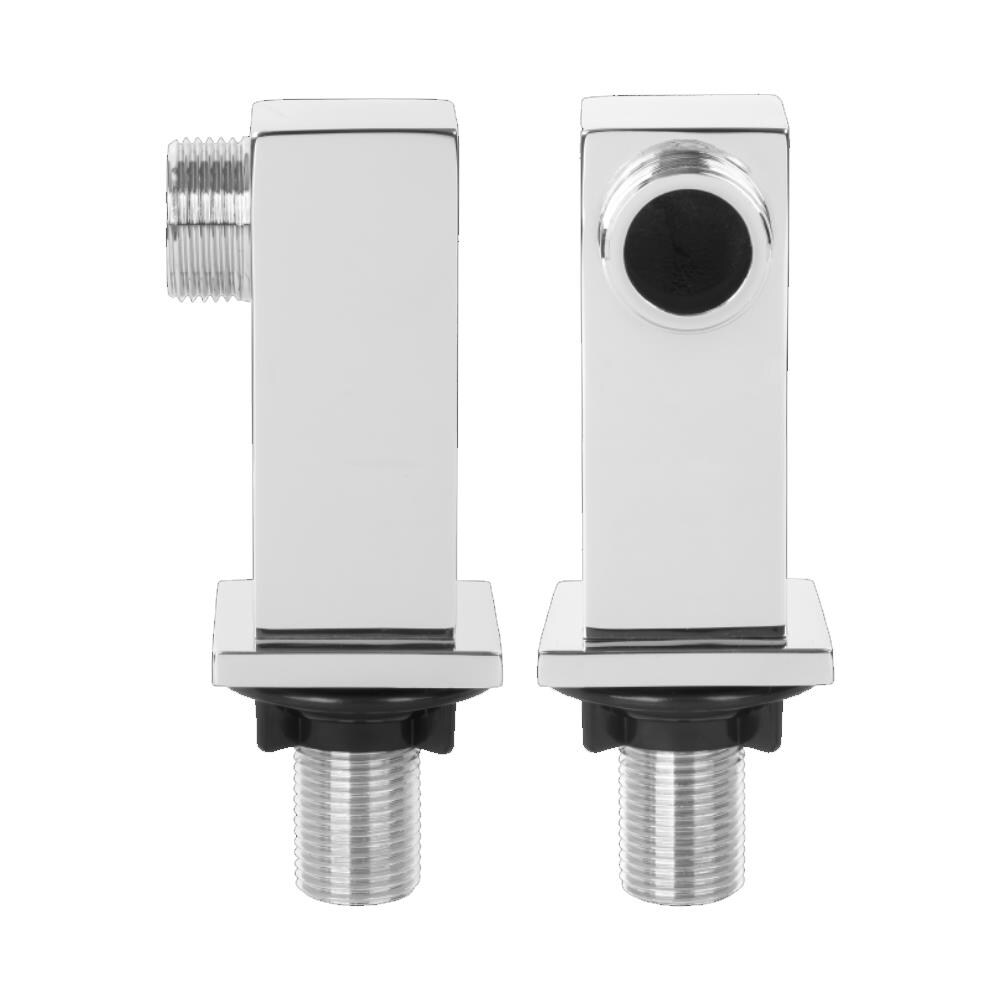 2x Ponte Rubinetto Bagno Forma Quadrata Ottone Cromato Rubinetto Impostato - Foto 1