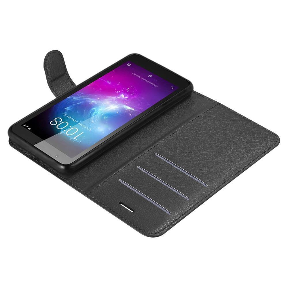 Custodia Compatibile Con Zte Blade A3 2019 In Nero Carbone - Coperchio Protettiva Con Chiusura Magnetica, Funzione Stand E Tasca Per Le Carte - Foto 8