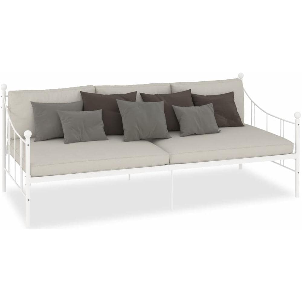 Telaio Divano Letto Bianco In Metallo 90x200 Cm - Foto 2