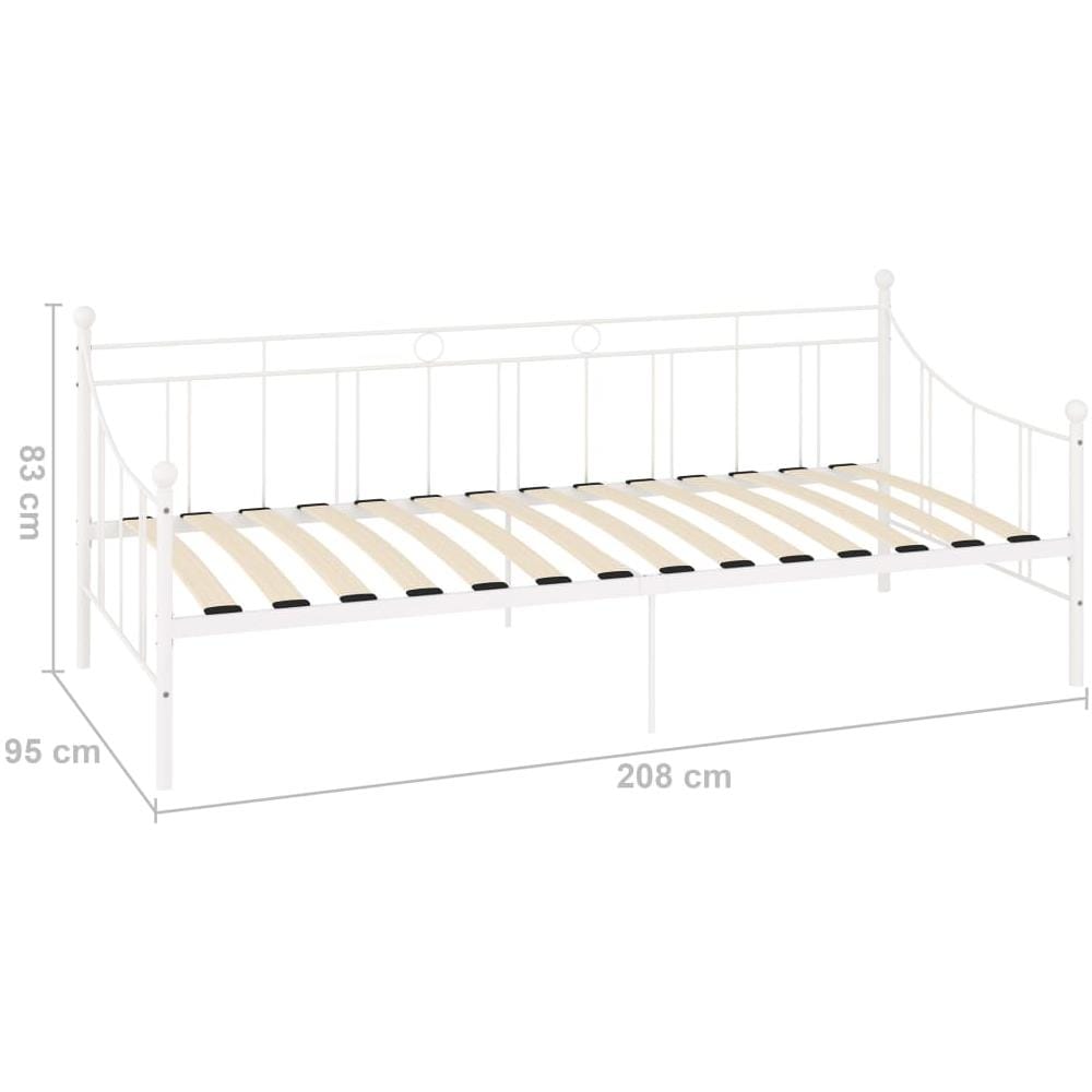 Telaio Divano Letto Bianco In Metallo 90x200 Cm - Foto 8