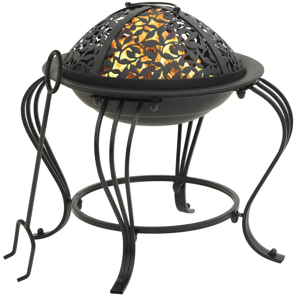 VidaXL Tavolo Con Braciere In Acciaio E Ceramica - Griglia Per Barbecue Da Esterno - Foto 3