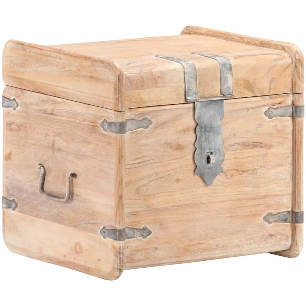 Baule 40x40x40 Cm In Legno Massello Di Acacia - Foto 1