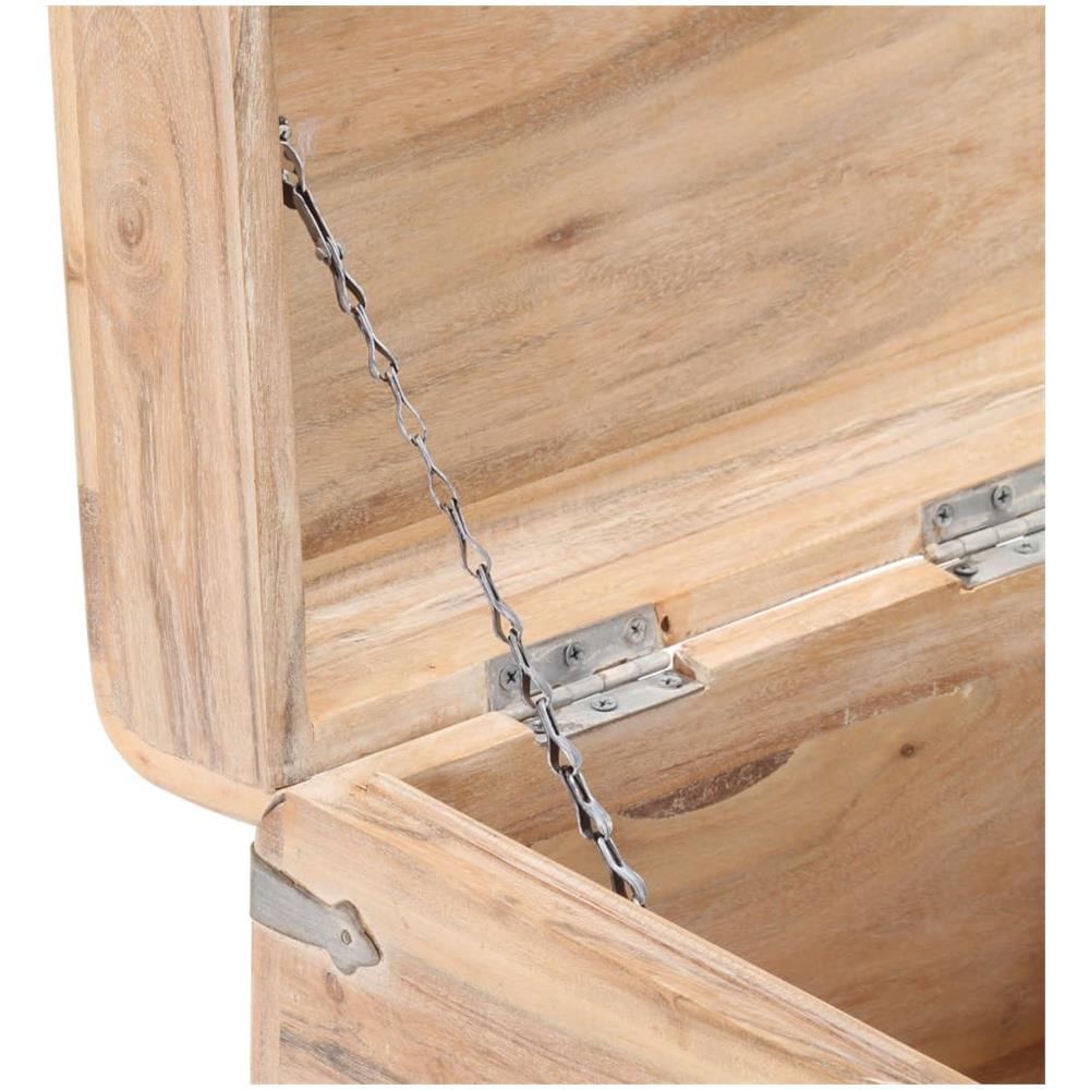 Baule 40x40x40 Cm In Legno Massello Di Acacia - Foto 7