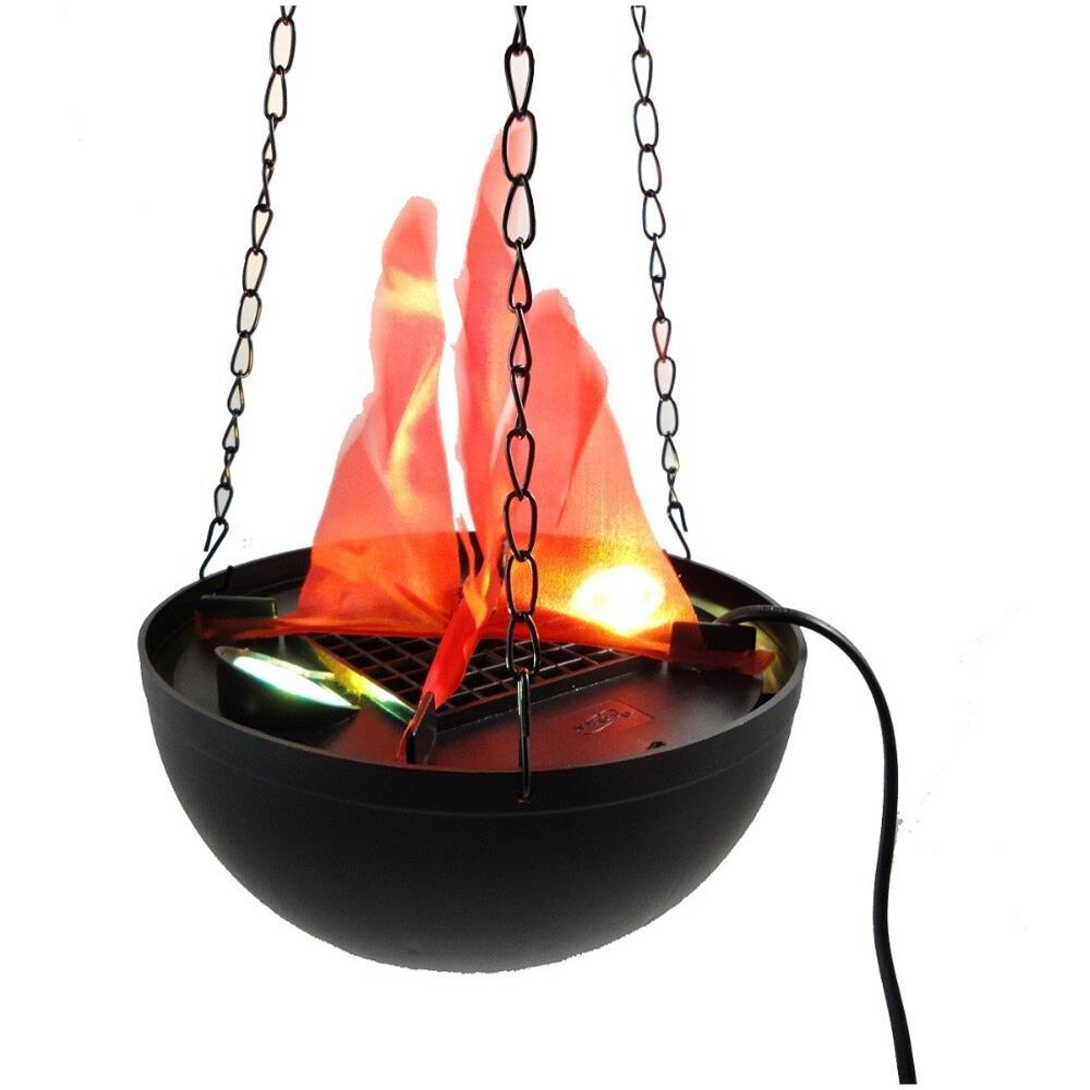 Lampada Effetto Fuoco Con Fiamma Finta Luci A Led Rosse E Catena A Sospensione - Foto 1