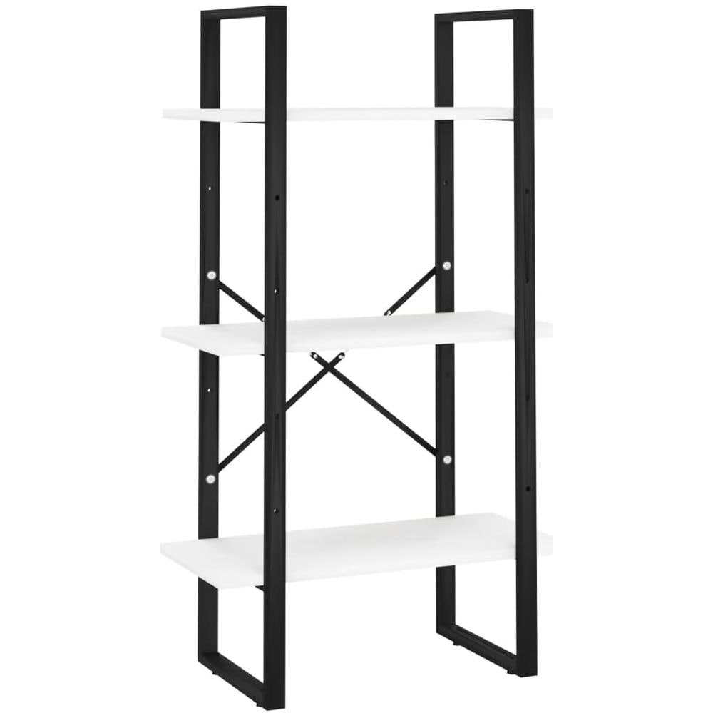 Scaffale Portaoggetti Bianco 60x30x105 cm Legno Multistrato - Foto 1