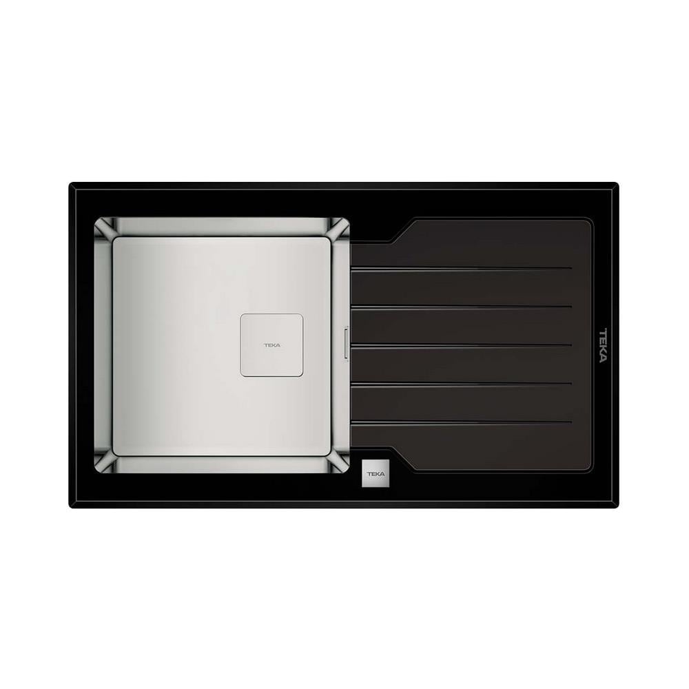 Lavello Incasso Cm 86 Nero Manuale Con Sifone - Diamond Rs15 Noir - Foto 1