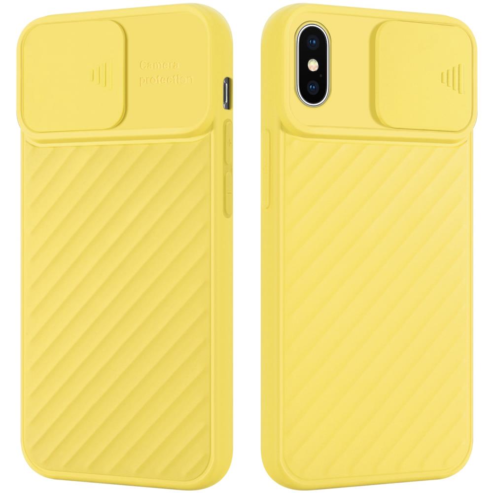 Custodia Compatibile Con Apple Iphone X / Xs In Giallo Opaco - Coperchio Protettivo In Silicone Tpu Flessibile E Con Protezione Per La Fotocamera - Foto 1