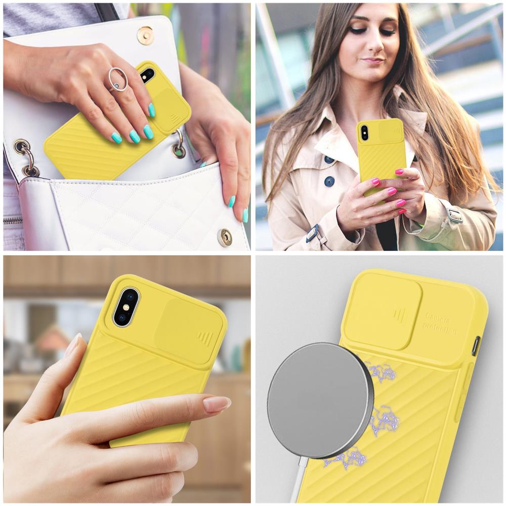 Custodia Compatibile Con Apple Iphone X / Xs In Giallo Opaco - Coperchio Protettivo In Silicone Tpu Flessibile E Con Protezione Per La Fotocamera - Foto 8
