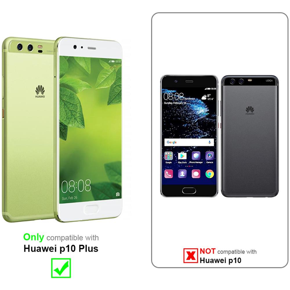 Cadorabo Custodia Compatibile Con Huawei P10 Plus In Grigio Fiore - Coperchio Protettivo In Design Floreale Con Chiusura Magnetica, Funzione Stand E Slot Per Carte - Foto 2