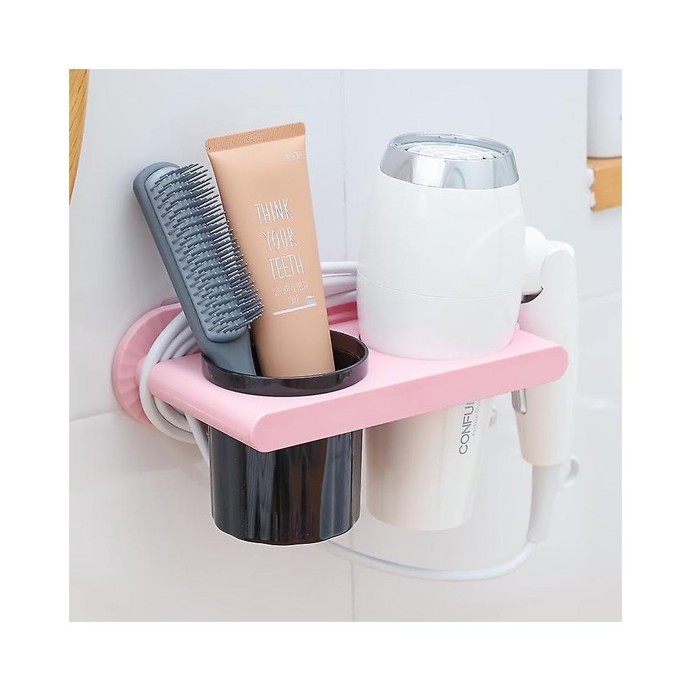HTN Porta Dell'asciugatrice Per Capelli Supporto Montato A Parete Pugno Senza Pugno Per Bagno Jiujiuso IV10556