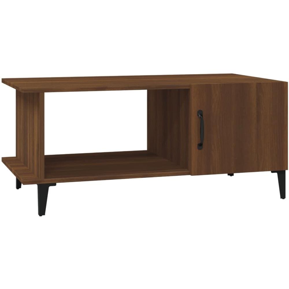 Tavolino Da Salotto Rovere Marrone 90x50x40cm Legno Multistrato - Foto 1
