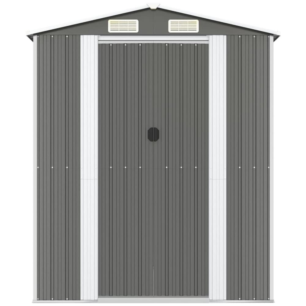 Capanno Da Giardino Grigio Chiaro 192x772x223cm Acciaio Zincato - Foto 3