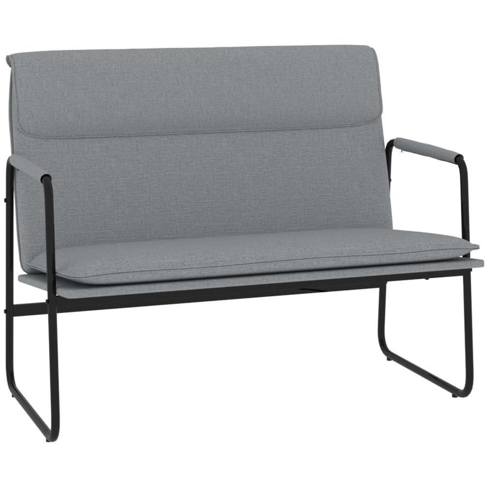 Panca Grigio Chiaro 100x64x80 Cm In Tessuto - Foto 2