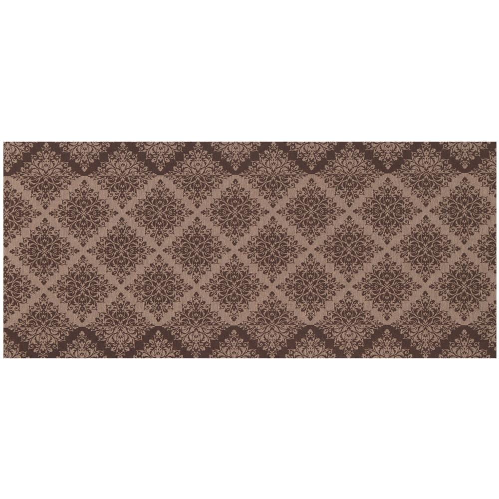 Tappeto Passatoia Tessuto Jacquard Linea Emozioni Disegno Damasque Marrone 57x500 Marrone - Foto 1