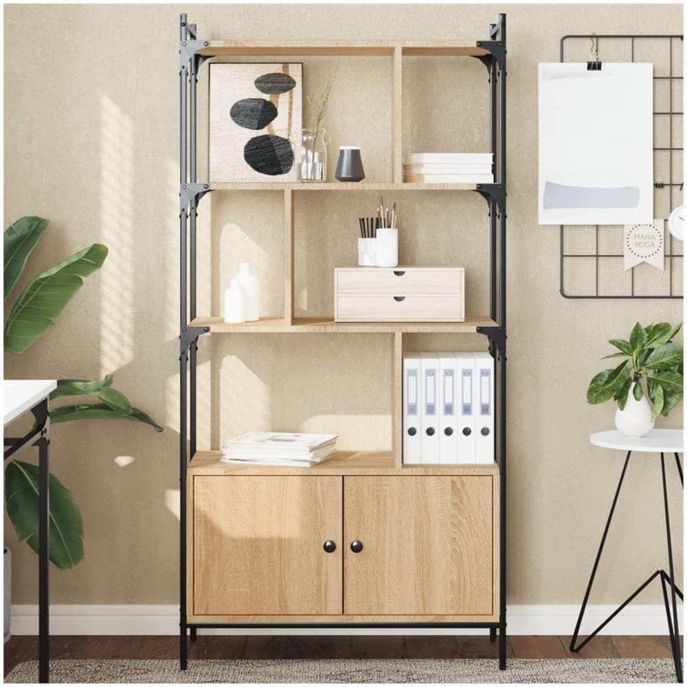 Libreria Ante Rovere Sonoma 76,5x30x154,5 Cm Legno Multistrato - Foto 1