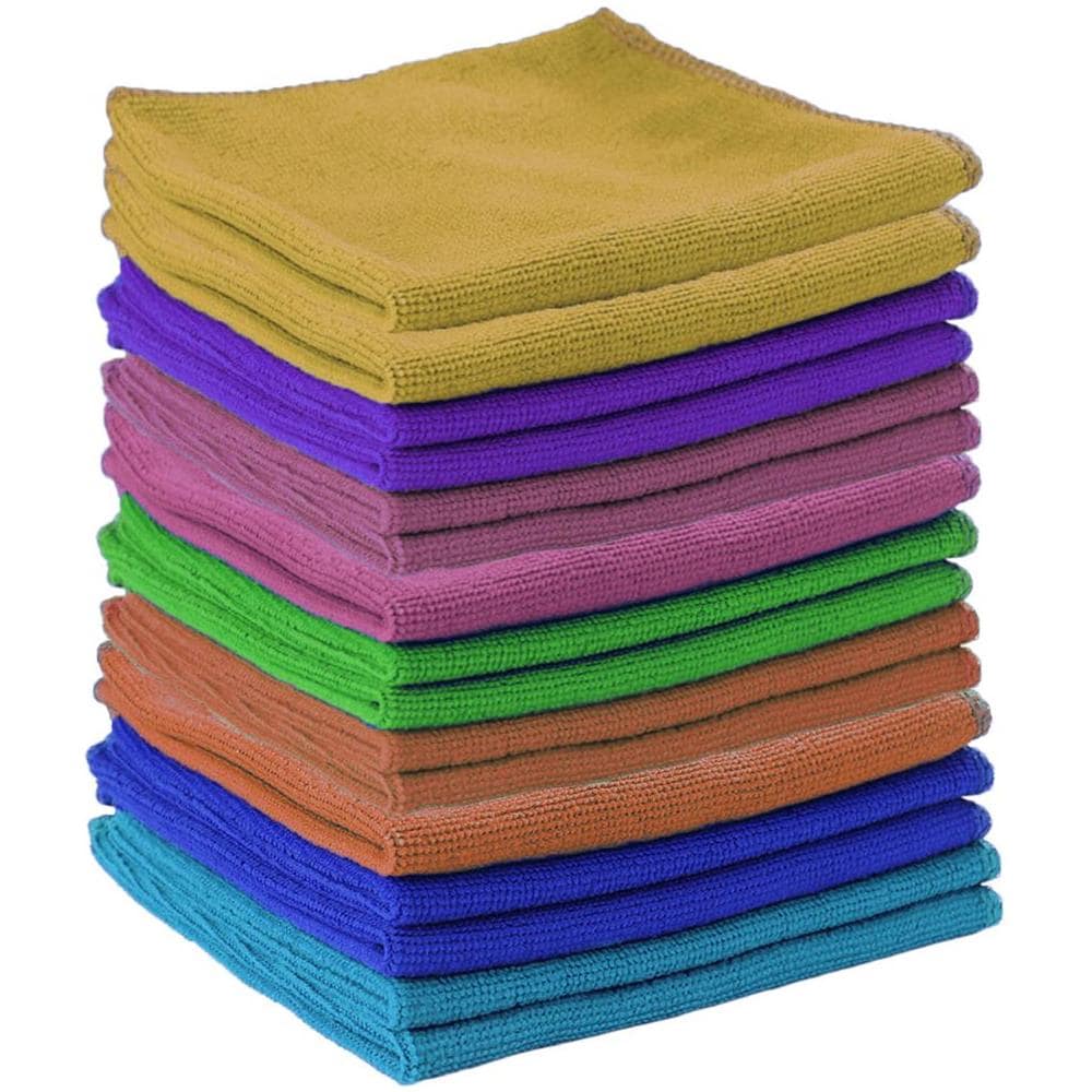 Mega Pack Confezione 16 Panni in Microfibra 30x30 cm Multiuso Multisuperficie - Foto 2