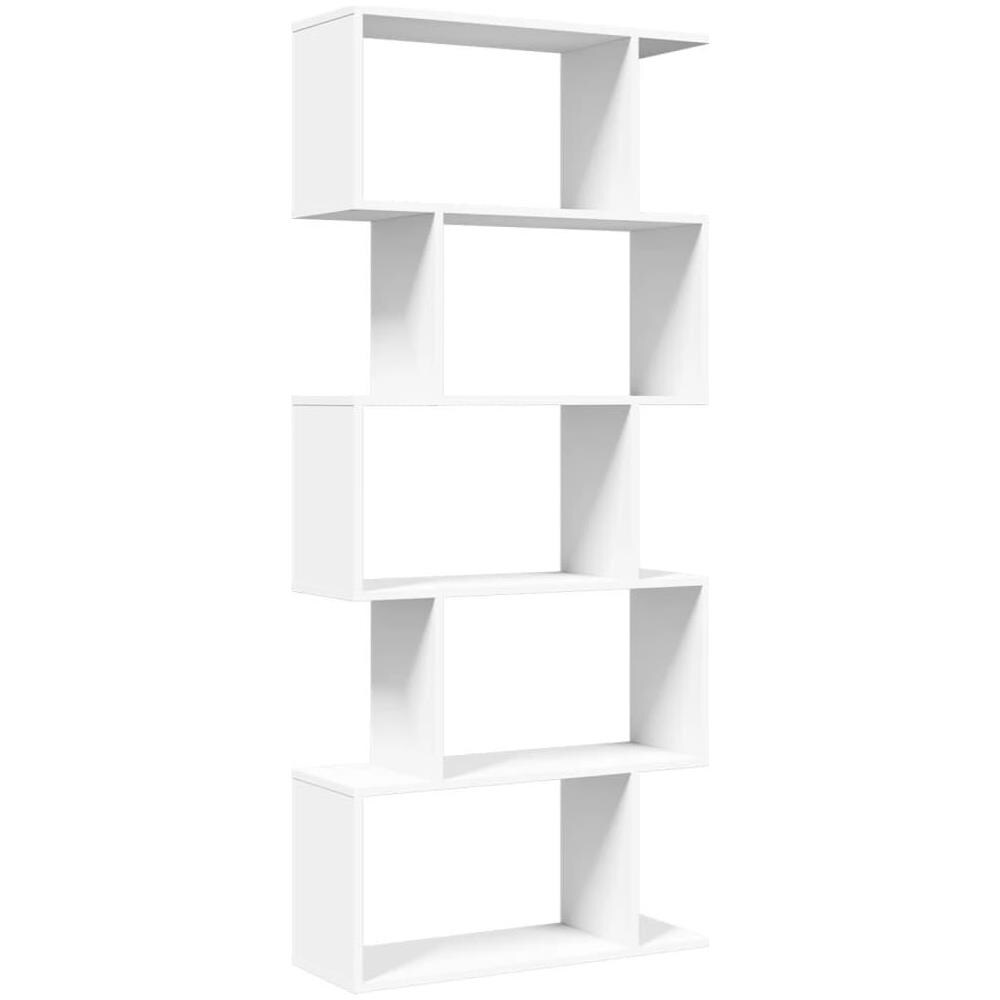 Libreria Divisorio 5 Ripiani Bianca 70x24x161 cm in Truciolato - Foto 1