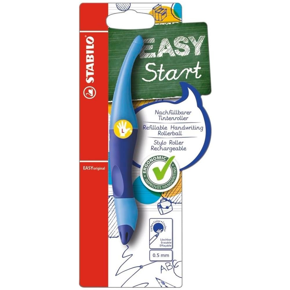 EASYoriginal - Penna Roller Ergonomica - per Mancini - Blu /Azzurro - Cartuccia Blu inclusa - Foto 1