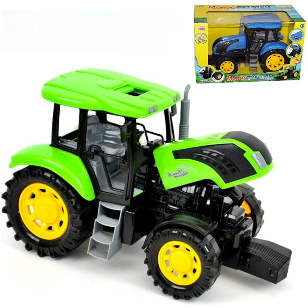 Trattore Giocattolo Per Bambini Mondo Fattoria Movimento A Frizione 2 Colori - Foto 1