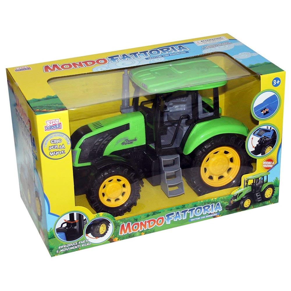 Trattore Giocattolo Per Bambini Mondo Fattoria Movimento A Frizione 2 Colori - Foto 2
