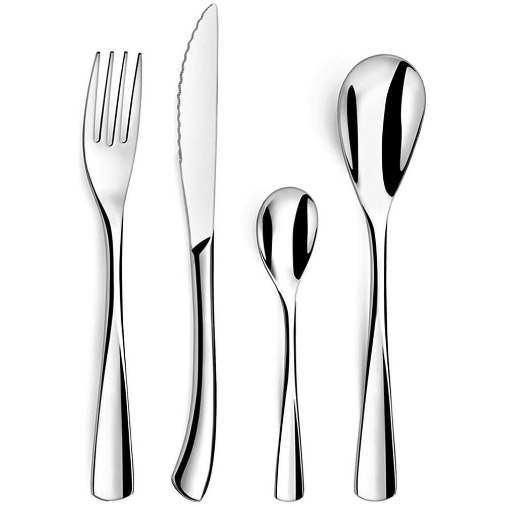 Amega - Servizio Di Posate, 24 Pezzi, Modello Vision, In Acciaio Inox - Foto 1