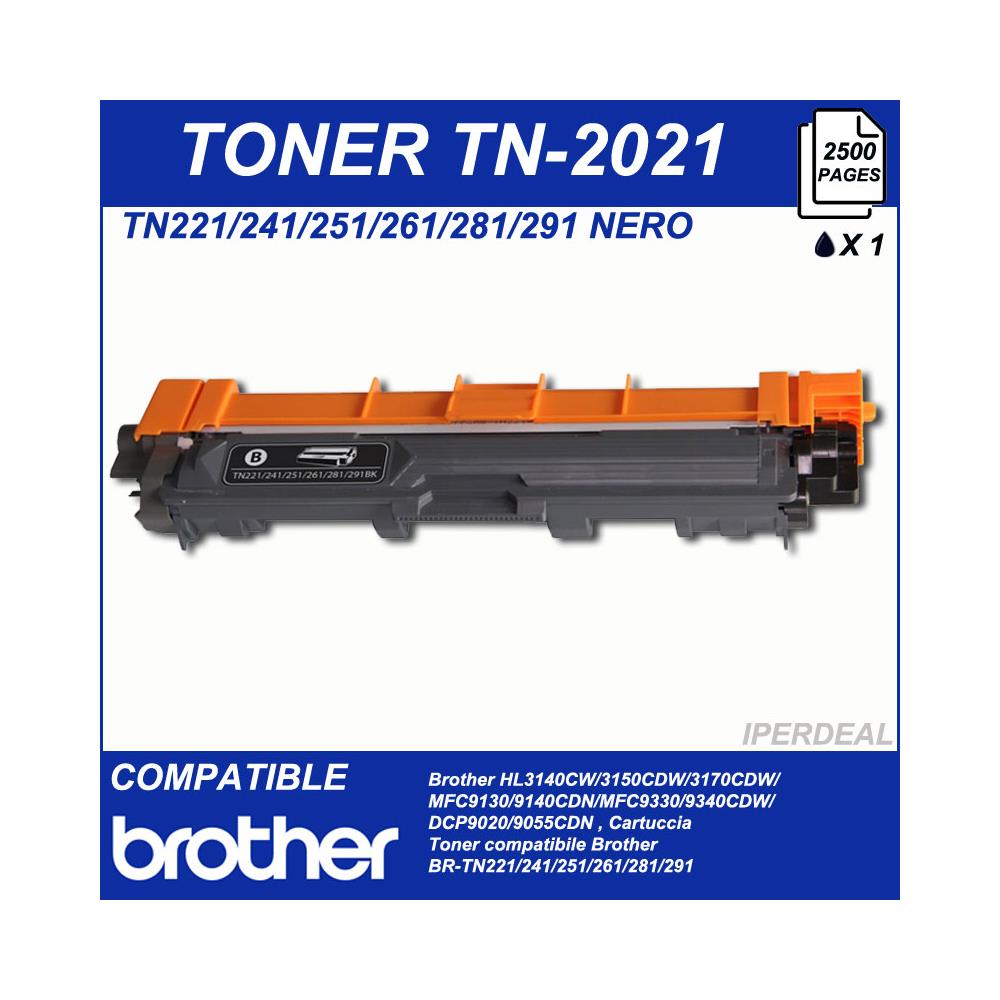 TONER - Cartuccia Laser, Stampante Brother Tn221/241/251/261/281/291 Bk Nero 2500 Pagine - Foto 1