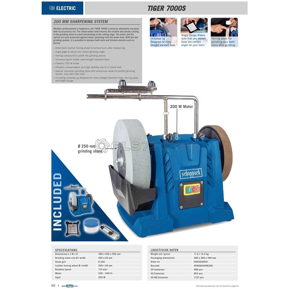 Affilatrice A Umido Acqua Tiger 7000s Affila Coltelli Forbici - Foto 2