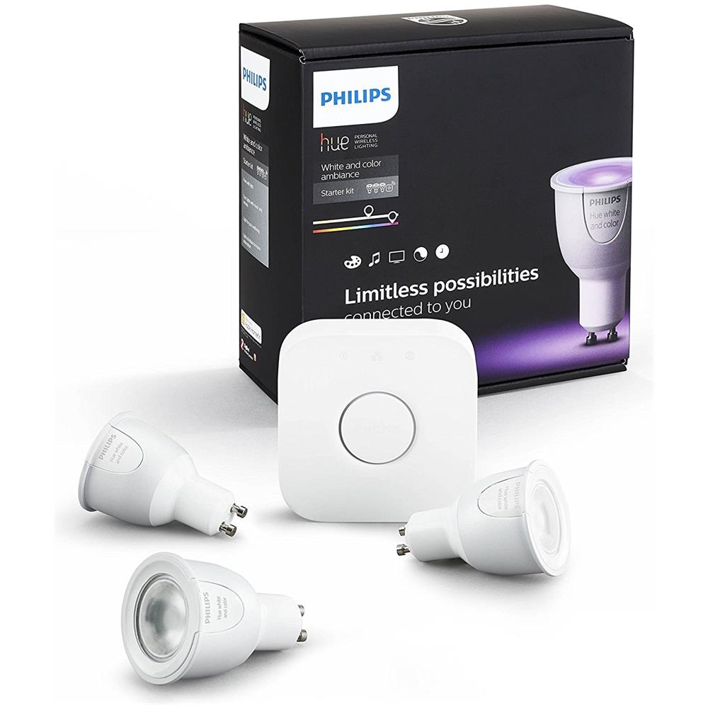 Tre Lampadine hue GU10 e Bridge 2.0 Bianco - Foto 3