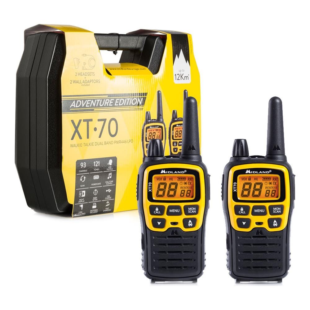 XT70 Adventure 93canali 433.075 - 446.09375MHz Nero, Giallo ricetrasmittente - Foto 1