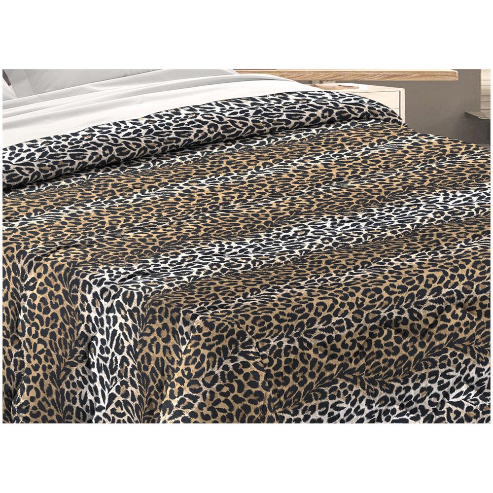 Trapunta Piumone Estiva Primaverile 100gr Scaldanotti Disegno Leopardato Matrimoniale Leopardato - Foto 2