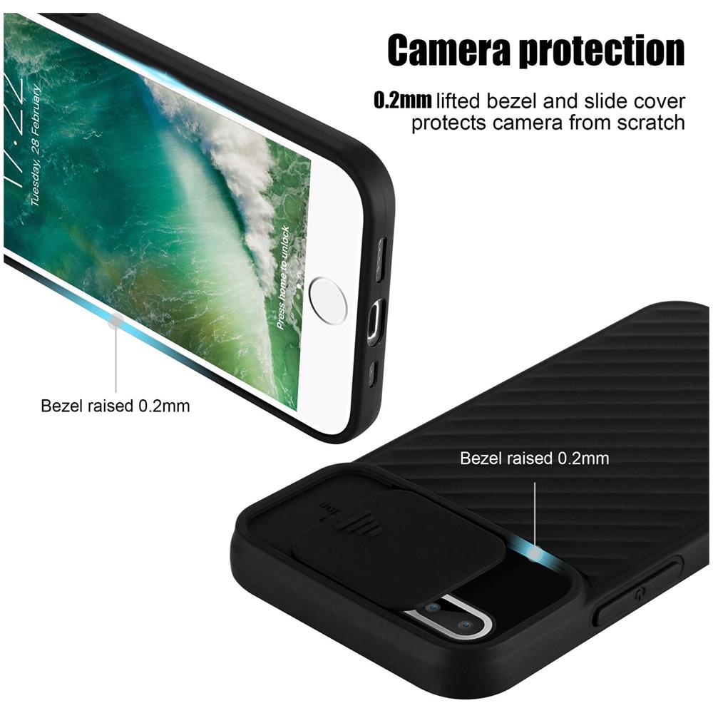 Custodia Compatibile Con Apple Iphone 7 Plus / 7s Plus / 8 Plus In Opaco Noir - Coperchio Protettivo In Silicone Tpu Flessibile E Con Protezione Per La Fotocamera - Foto 2