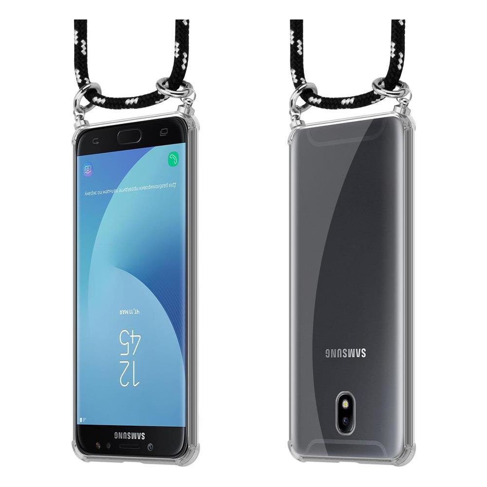 Catena Di Telefoni Cellulari Compatibile Con Samsung Galaxy J7 2018 In Nero Argento - Coperchio Protettivo In Silicone Con Anelli D'argento, Cinturino In Corda E Custodia Staccabile - Foto 8