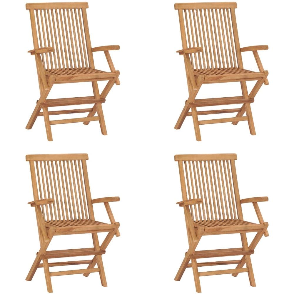 Sedie Da Giardino Pieghevoli 4 Pz In Legno Massello Di Teak - Foto 1
