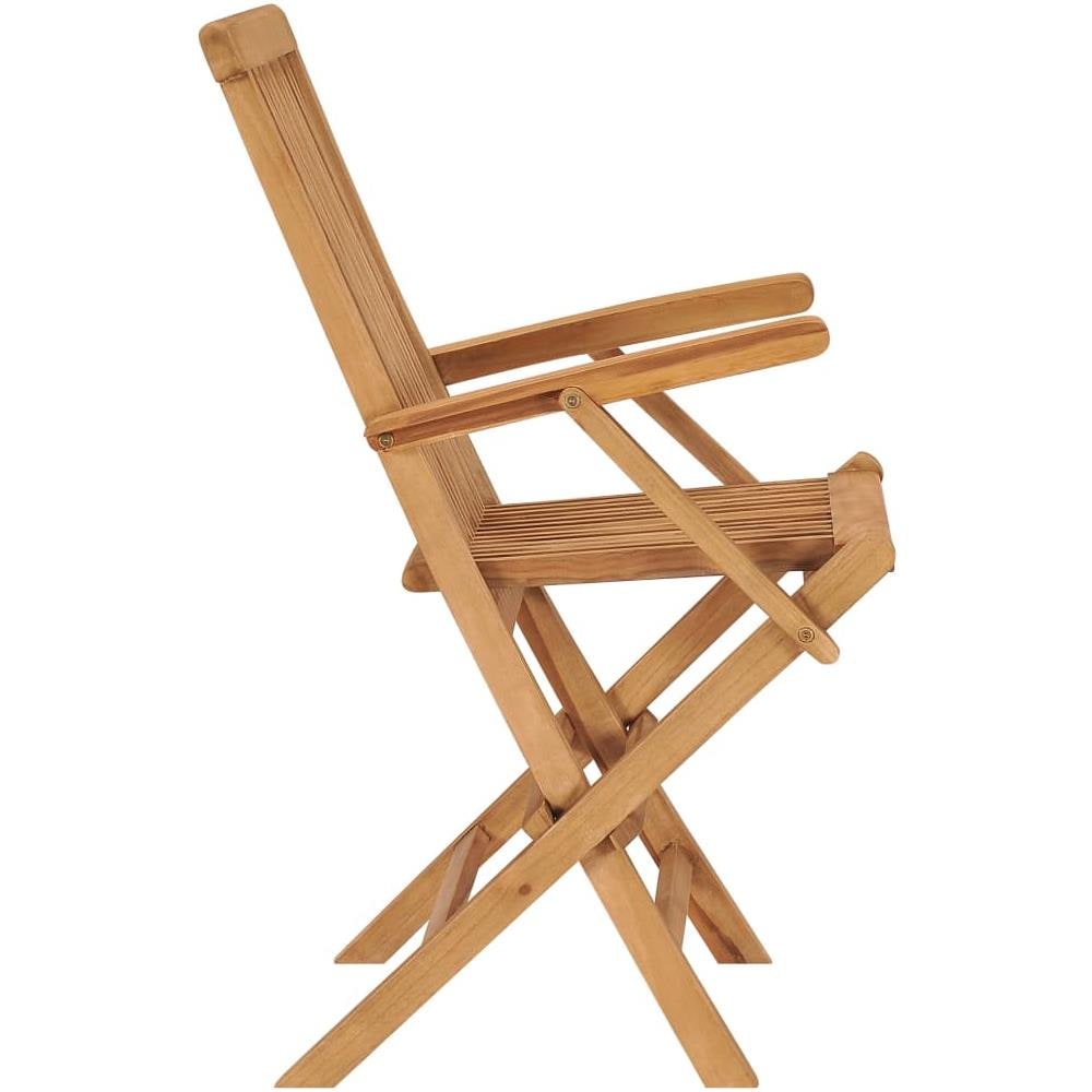 Sedie Da Giardino Pieghevoli 4 Pz In Legno Massello Di Teak - Foto 3
