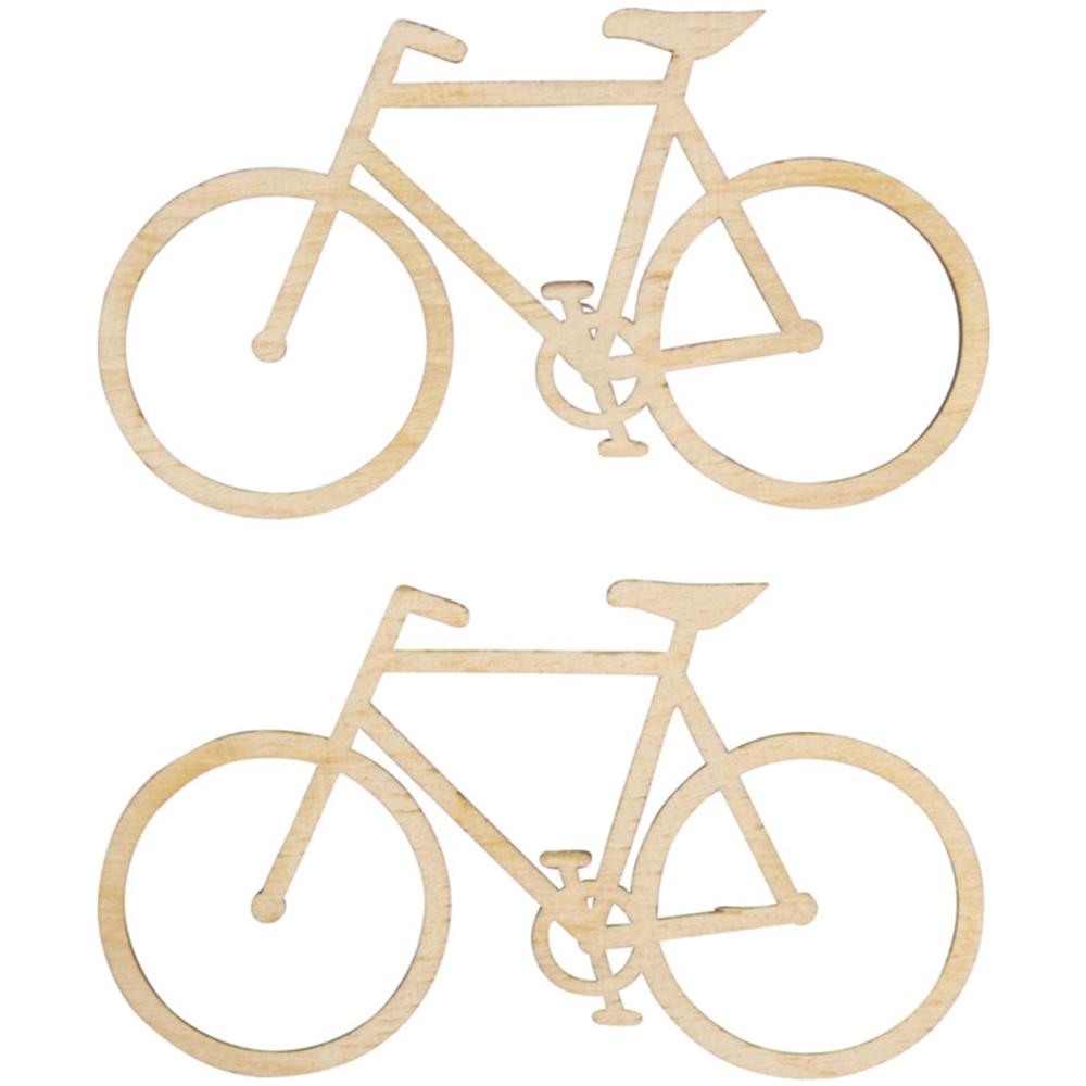 2 Biciclette In Legno Da Decorare 10 Cm - Foto 1