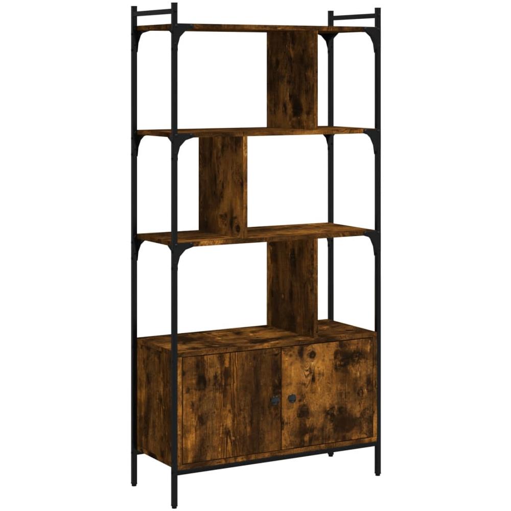 Libreria Con Ante Rovere Fumo 76,5x30x154,5cm Legno Multistrato - Foto 2