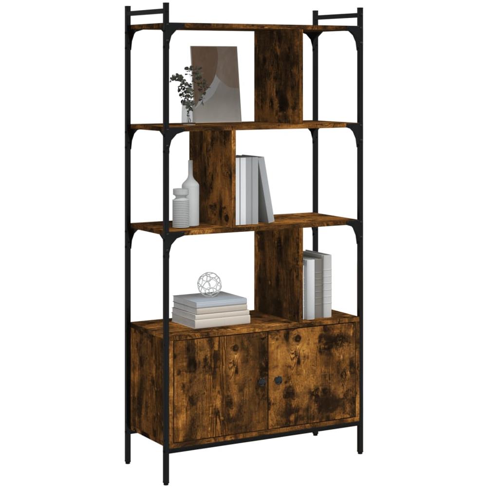 Libreria Con Ante Rovere Fumo 76,5x30x154,5cm Legno Multistrato - Foto 3