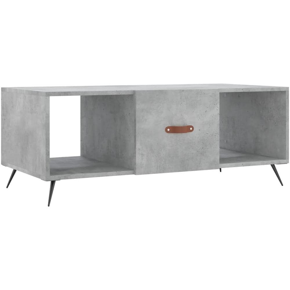 Tavolino Salotto Grigio Cemento 102x50x40 Cm Legno Multistrato - Foto 2